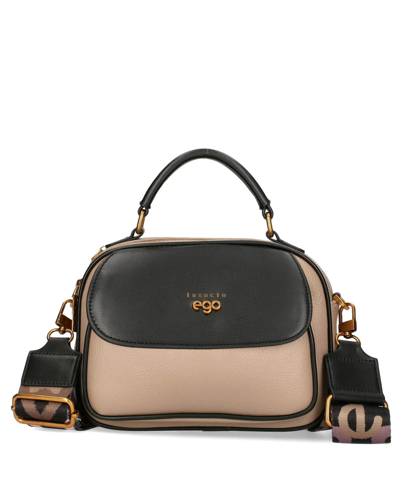 Small two-compartment women's handbag