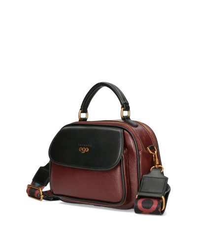 Small two-compartment women's handbag