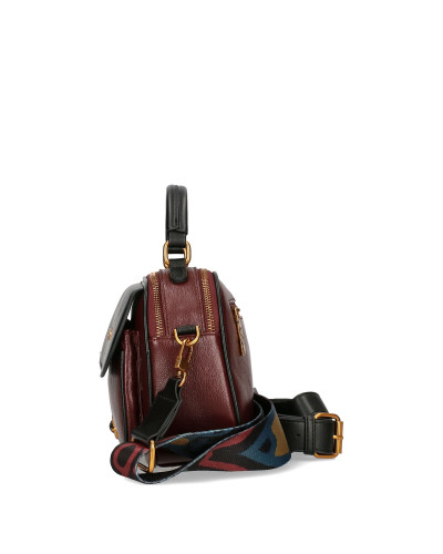 Small two-compartment women's handbag