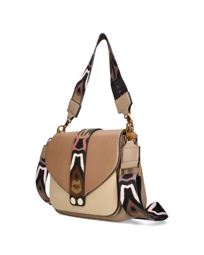 Torebka listonoszka z dwoma wymiennymi klapkami