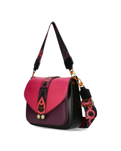 Torebka listonoszka z dwoma wymiennymi klapkami