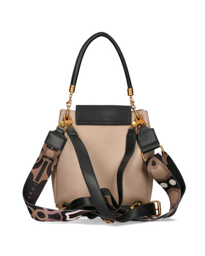 Bag-backpack with pockets on the front