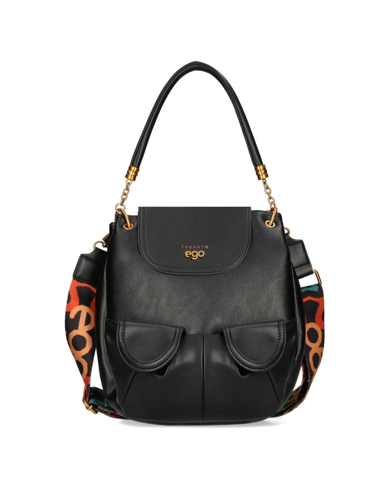 Bag-backpack with pockets on the front