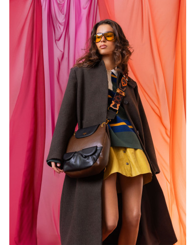 Bag-backpack with pockets on the front