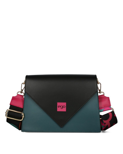 Geometric flap bag