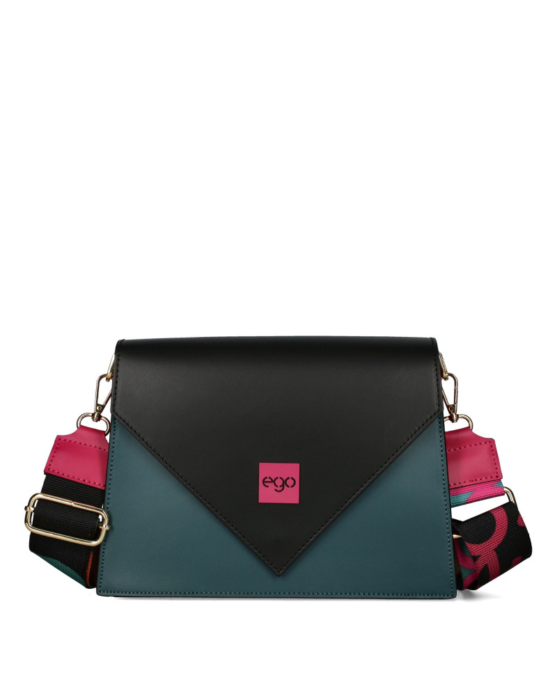 Geometric flap bag