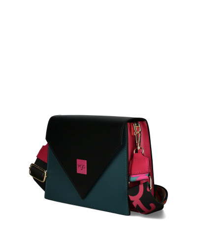 Geometric flap bag