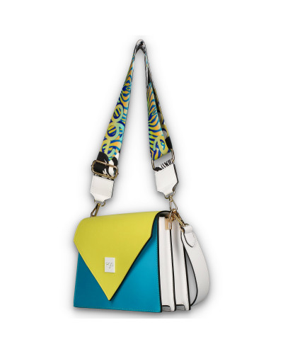 Geometric flap bag