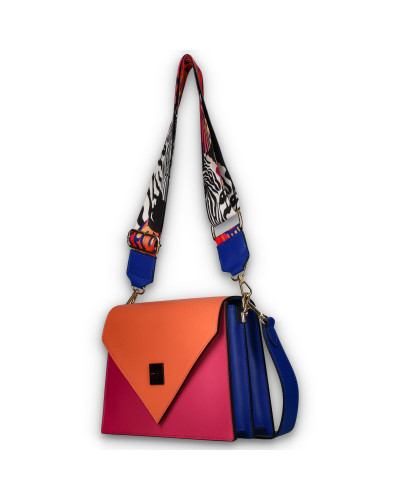 Geometric flap bag