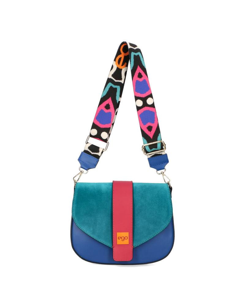 Women's handbag with two interchangeable flaps