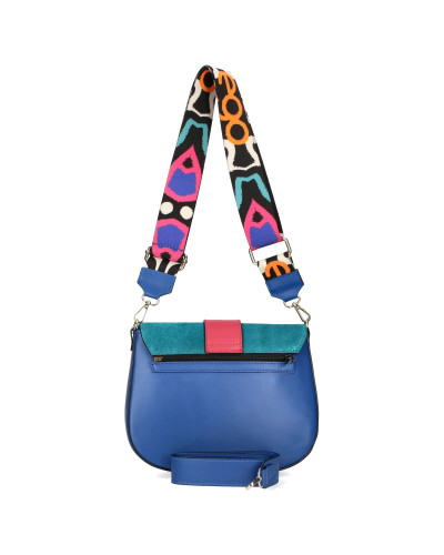 Women's handbag with two interchangeable flaps