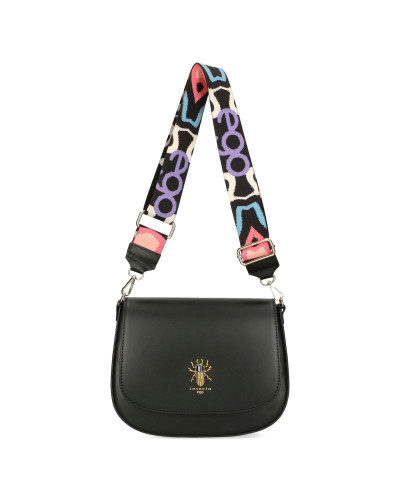Women's handbag with two interchangeable flaps