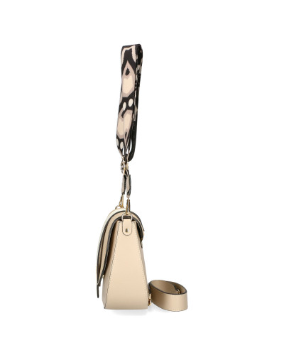 Women's handbag with two interchangeable flaps