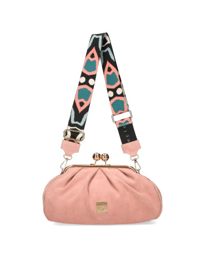 Suede bag with hook
