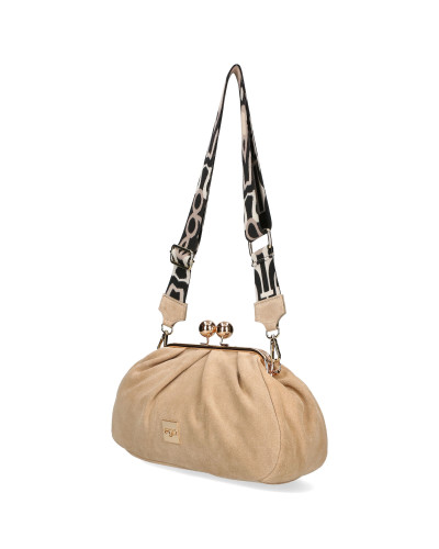 Suede bag with hook