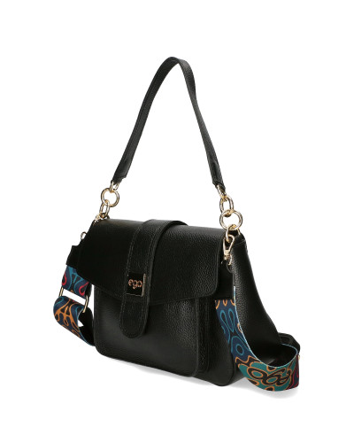 Messenger bag with a tongue on the flap