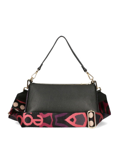 Triangular leather handbag