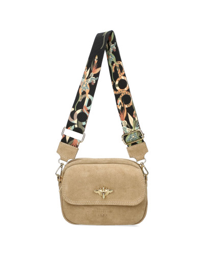 蜂の模様が入ったスエードのパン