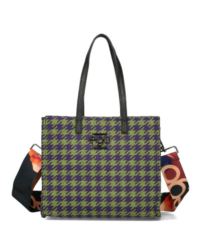 Torebka średniej wielkości w pepitę