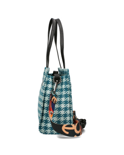 Medium-sized bag in houndstooth pattern