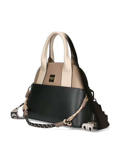 Torebka z trzema paskami