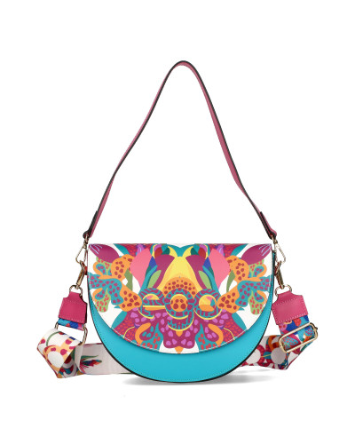 Rajski półksiężyc w kwiecisty print