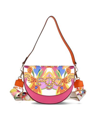 Paradise crescent moon in floral print