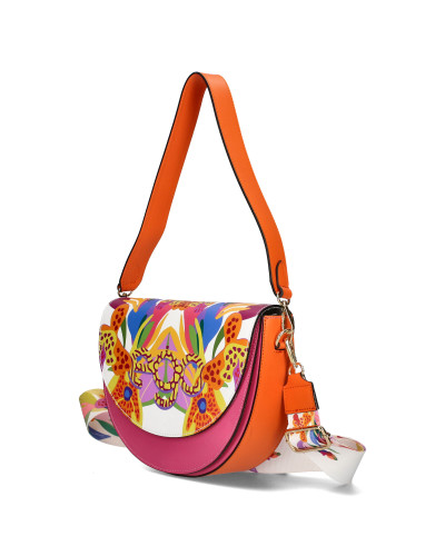 Rajski półksiężyc w kwiecisty print