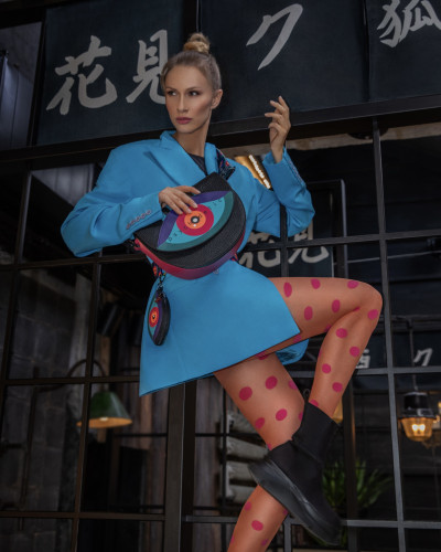 HYPNOTIC crescent bag with replaceable flap