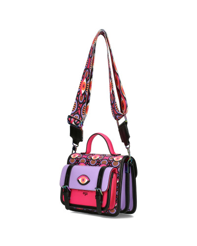 ILLUSIA colorful messenger bag with eyes