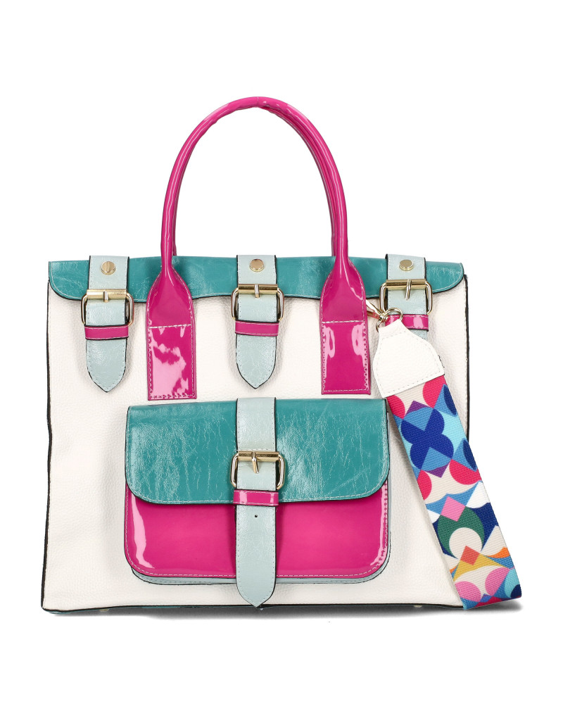 Bag with decorative clasps