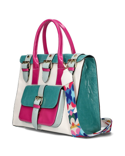 Bag with decorative clasps