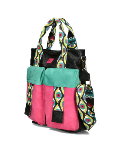 Torebka z kieszonkami na froncie