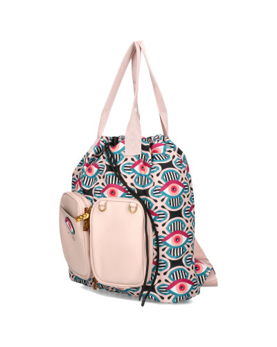 Plecak z oczami z listonoszką w zestawie