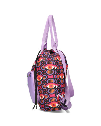 Backpack with eyes and a messenger bag included