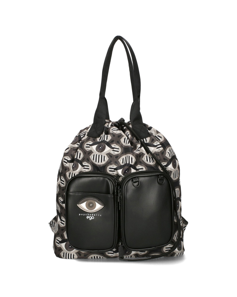 Backpack with eyes and a messenger bag included