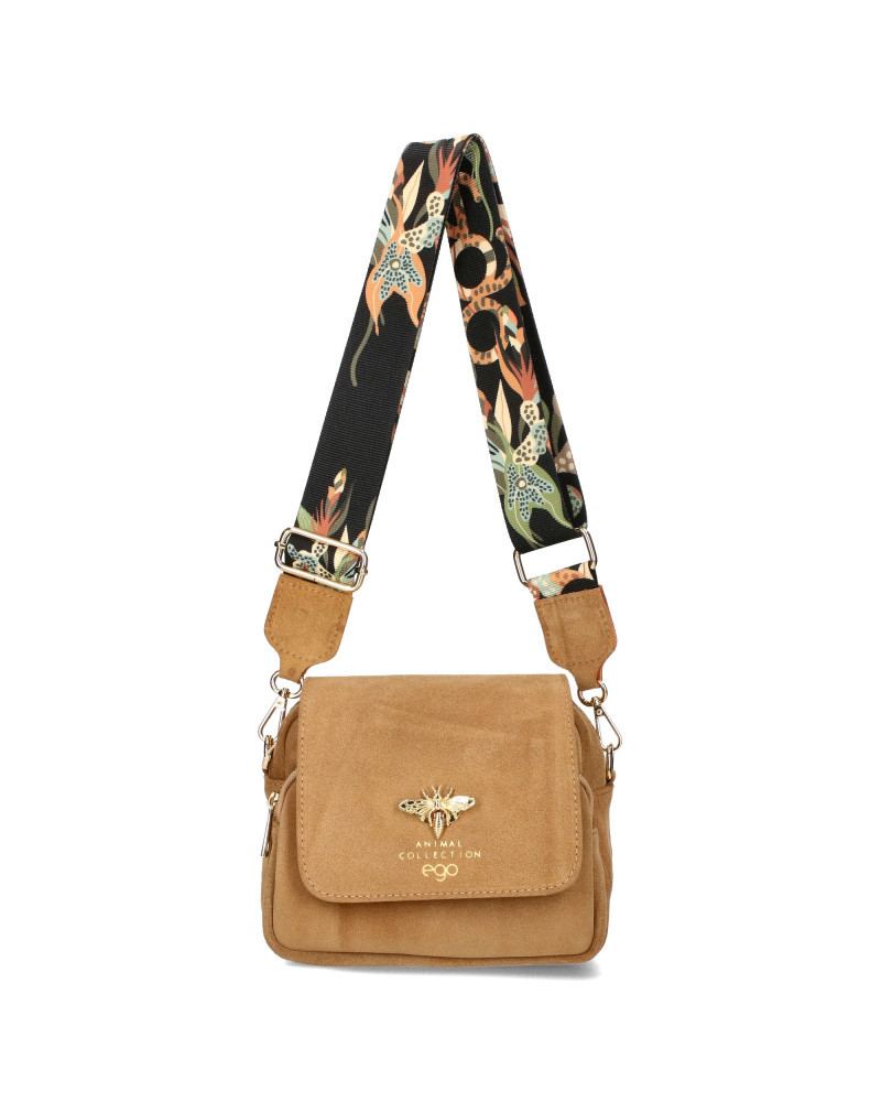 Suede bag with bee