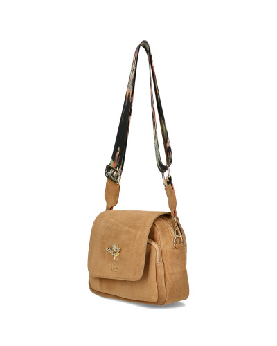 Suede bag with bee