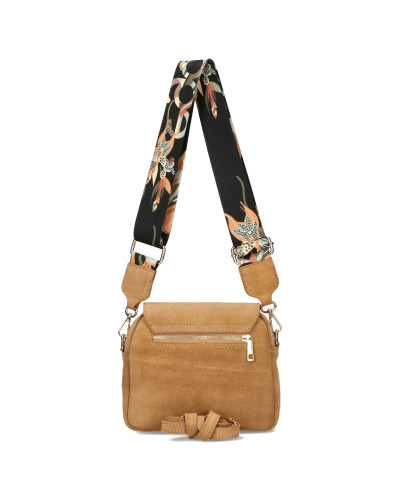 Suede bag with bee