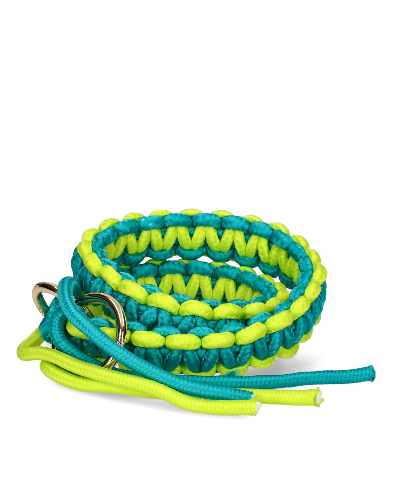 Two-color braided belt
