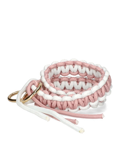 Two-color braided belt