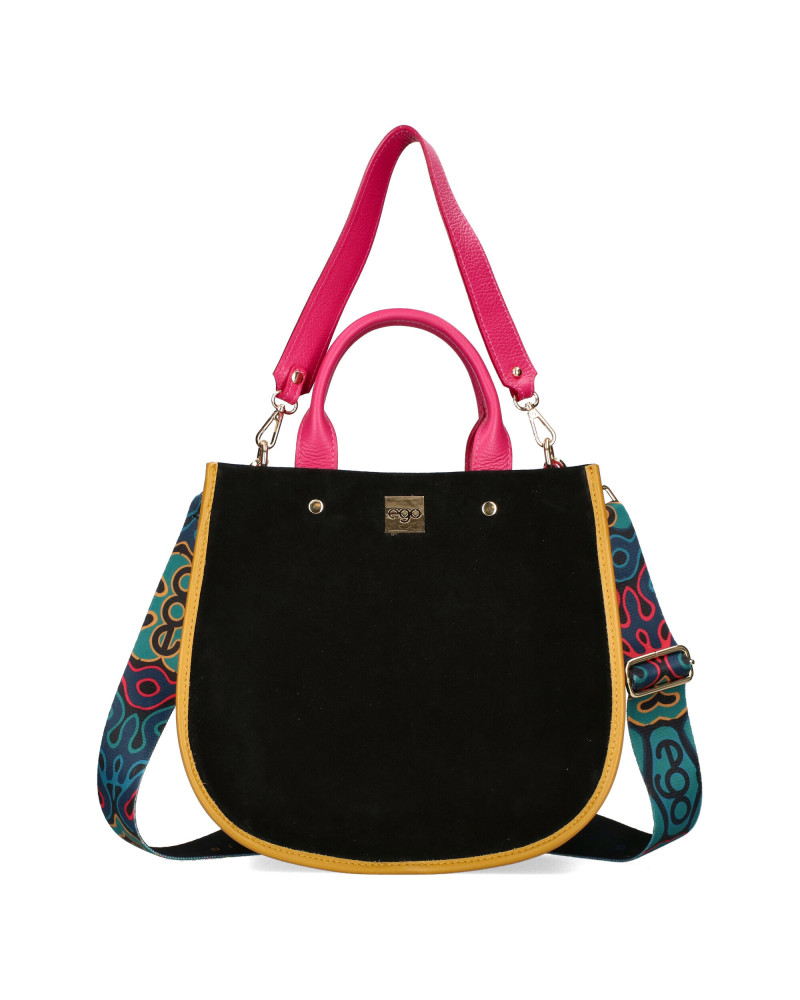 Large handbag made of natural suede