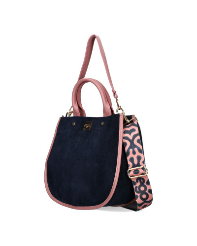 Duża torebka z naturalnego zamszu