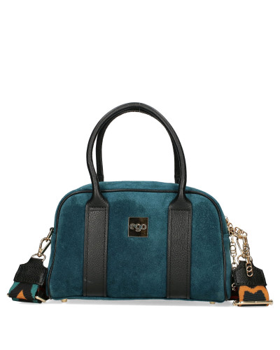 A suitcase made of natural suede