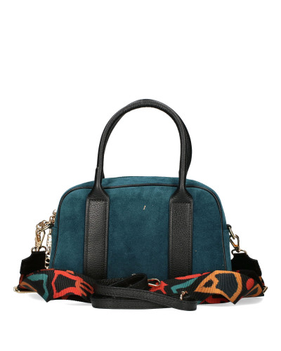 A suitcase made of natural suede