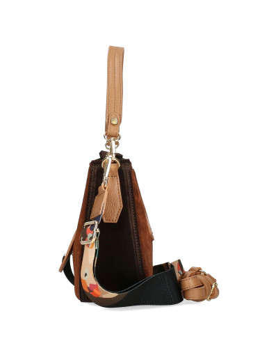 Niewielka torebka z naturalnego zamszu