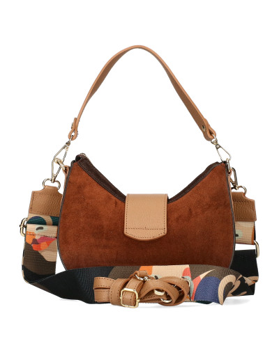 Niewielka torebka z naturalnego zamszu