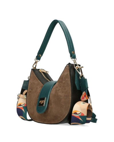 Niewielka torebka z naturalnego zamszu