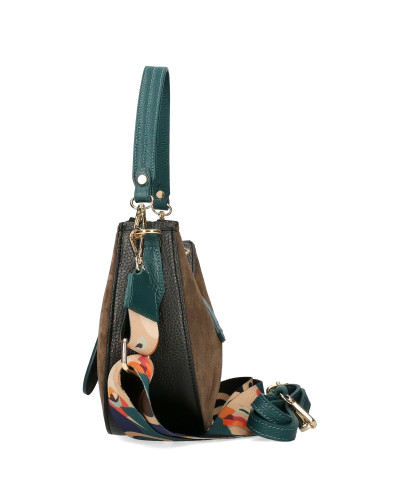 Niewielka torebka z naturalnego zamszu