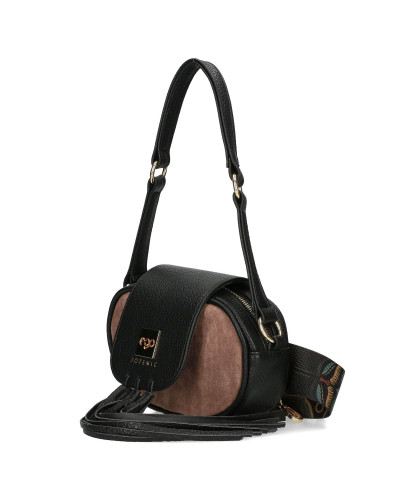 Mała torebka zamszowa z odpinaną klapką